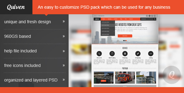 Quiven - Creative PSD Template