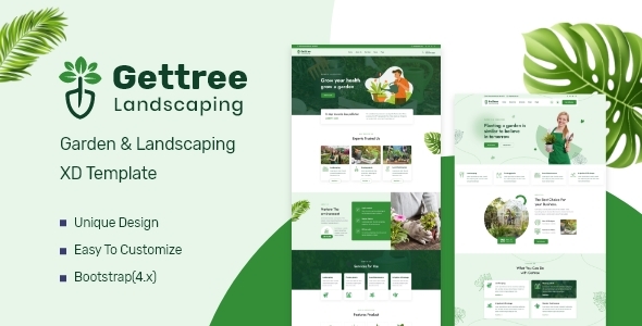 Gettree – Garden & Landscaping XD Template