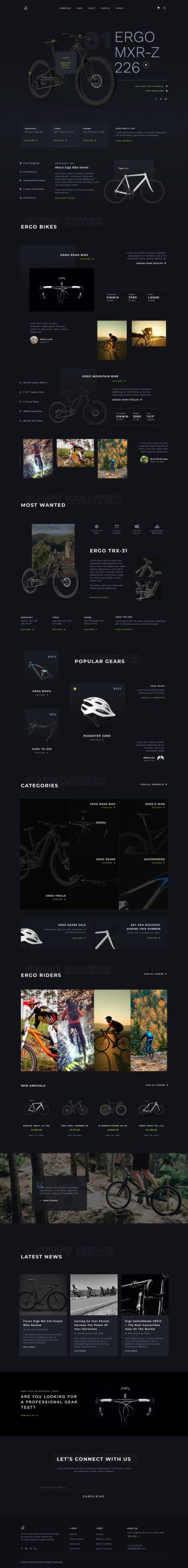 ERGO - Bike & Cycling WooCommerce Elementor Template Kit listing image