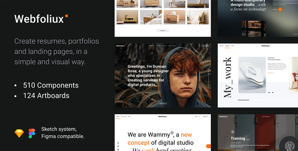 Webfoliux - Portfolio and Resume Design System listing image