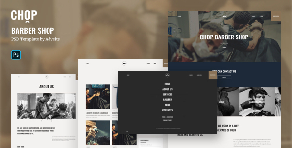 Chop - Barber Shop PSD Template