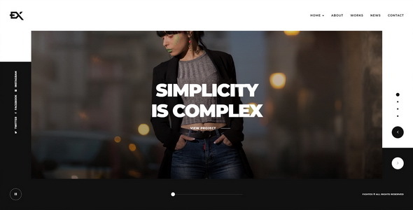 Fightex - Showcase Portfolio Template product preview