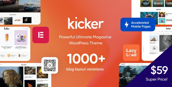 Kicker - Blog & Magazine News WordPress Theme
