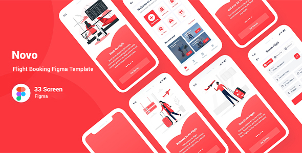 Novo - Flight Booking Figma Template listing image