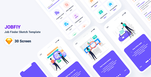 Jobfiy - Job Finder Sketch Template listing image