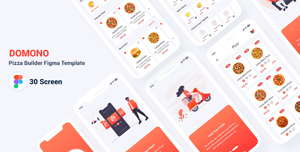 Domono - Pizza Builder Figma Template product preview