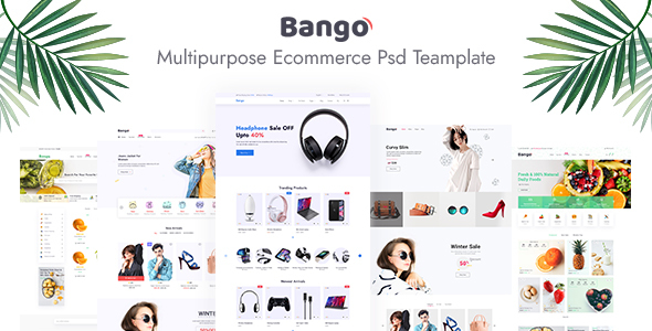 Bango Multipurpose E-commerce PSD Template product preview