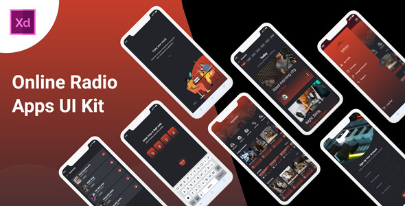 Radiobox - Online Radio App UI kit listing image