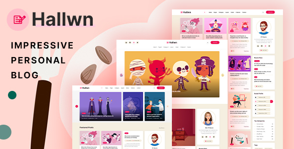 Hallwn - Impressive Personal Blog XD Template