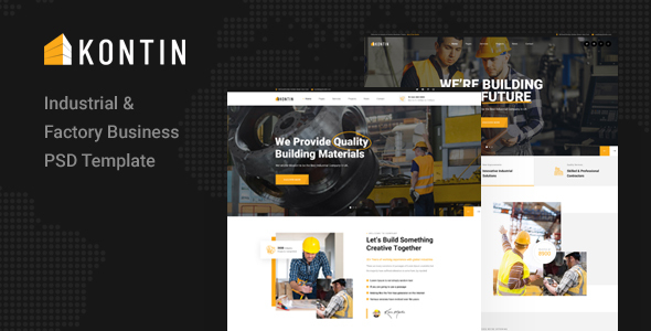 Kontin - Industrial & Factory Business PSD Template