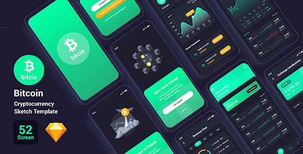 Bitcix – Bitcoin Cryptocurrency Sketch Template