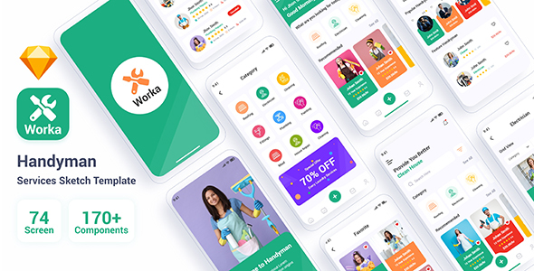 Worka – Handyman Services Sketch Template