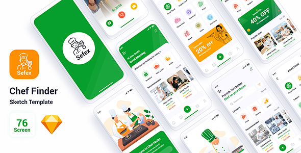 Sefex - Chef Finder Sketch Template