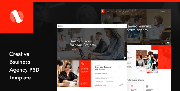 Sominx - Creative Business Agency PSD Template