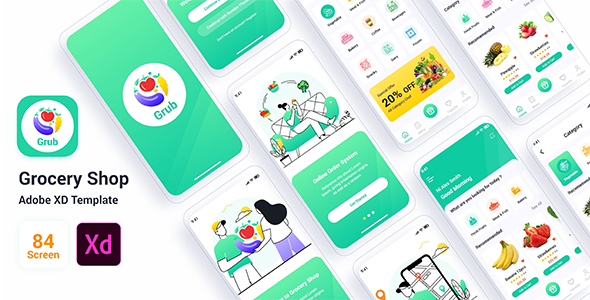 Grub – Grocery Shop Adobe XD Template
