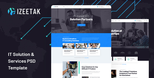 Izeetak - IT Solutions & Services PSD Template