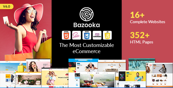 Bazooka Multipurpose eCommerce shopping HTML template listing image