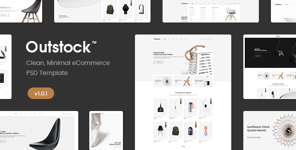 Outstock - Clean, Minimal eCommerce PSD Template