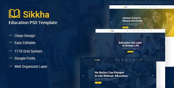 Sikkha - Educational PSD Template