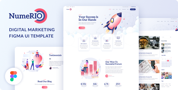 Numerio - Digital Marketing Figma UI Template