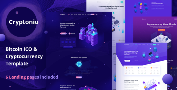 Cryptonio - Cryptocurrency HTML Template