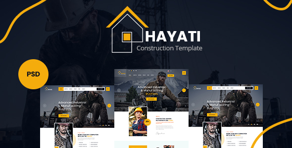 Hayati - Construction PSD Template listing image