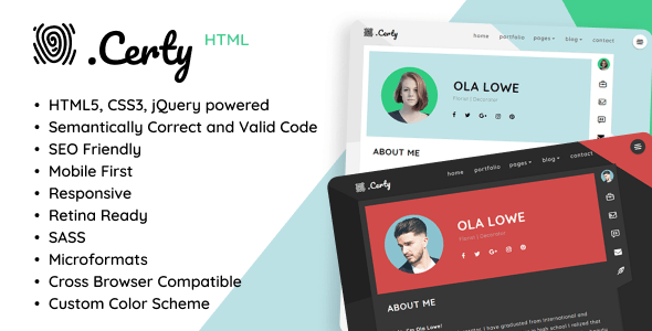 Material Resume / CV HTML Template