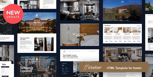 Hoteller - HTML Template listing image