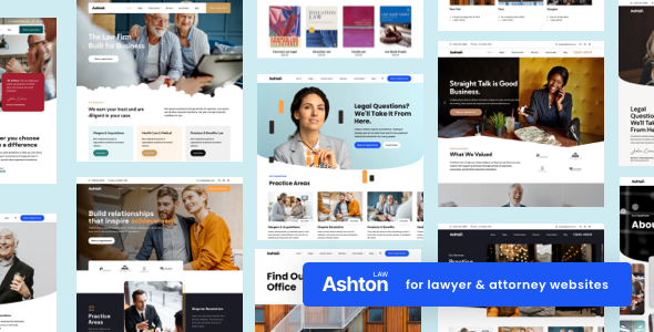 Preview image for Ashton | Lawyer Attorney WordPress