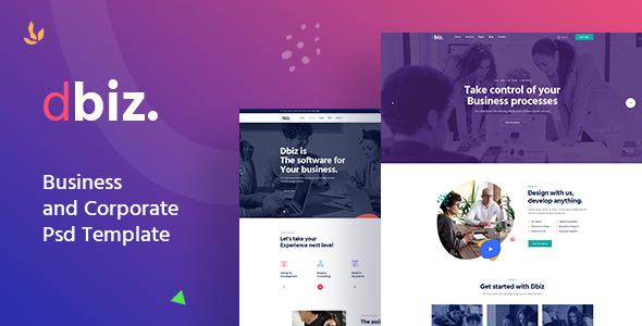 Dbiz - Modern Business and Corporate Psd Template