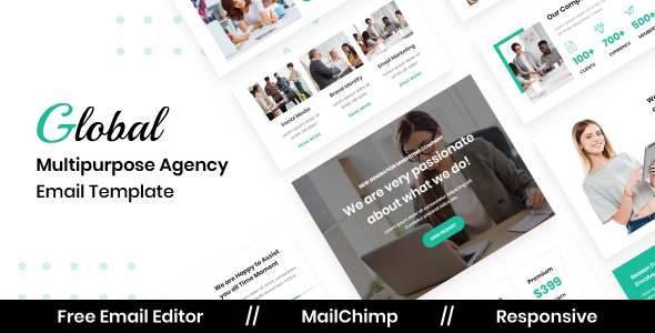 Product preview supplied for Global Agency - Multipurpose Responsive Email Template