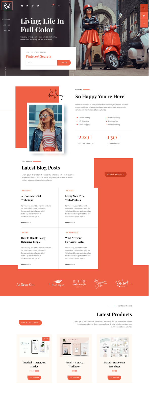 BlogHer - Influencer Marketing Elementor Template Kit listing image
