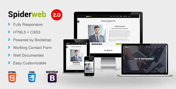 Spiderweb - Personal Portfolio Template product preview