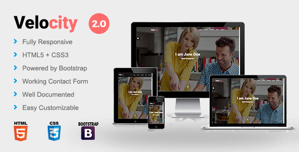 Velocity - Personal Portfolio Template listing image
