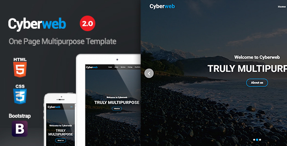 Cyberweb - One Page Multipurpose Template listing image