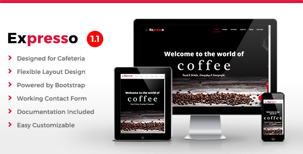 Preview image for Expresso - Cafe HTML Template