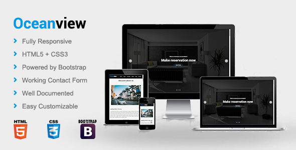 Preview image for Oceanview - Hotel HTML Template