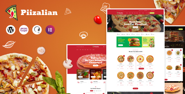 Product preview supplied for Piizalian - Fast Food Restaurant WordPress Theme