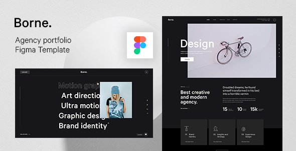 Borne - Agency portfolio Figma Template listing image