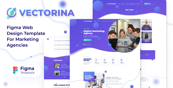 Preview image for Vectorina - Marketing Agency Figma Template