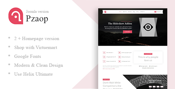 Pzaop - Multipurpose Joomla Template listing image