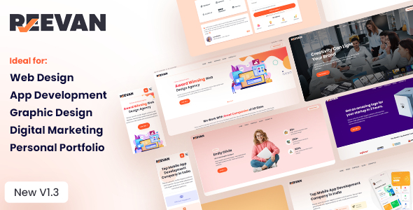 Reevan - Web & Marketing Agency HTML5 Template product preview