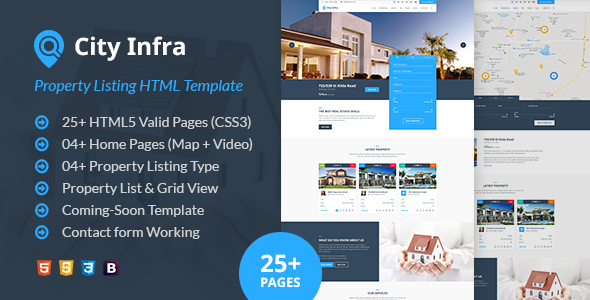 City Infra - Property Listing HTML Template product preview