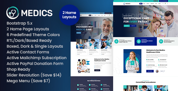 Medics - Healthcare HTML Template