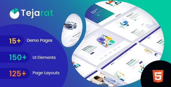 Preview image for Tejarat - Multipurpose Business & Corporate HTML Template
