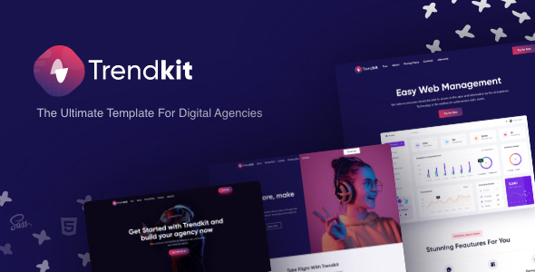 Preview image for Trendkit - Digital  Agencies  & SaaS  Template