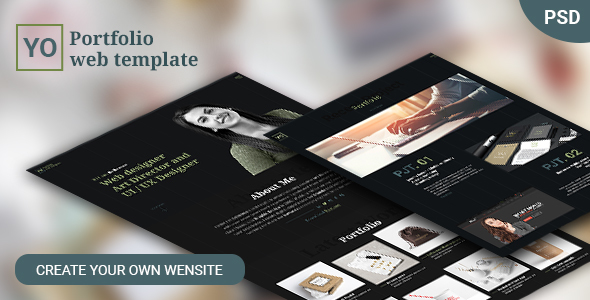 YO - Portfolio PSD Template product preview