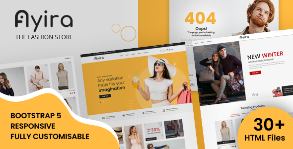 Ayira - The Fashion Store Websites HTML Templates