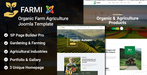 Farmi - Organic Farm Agriculture Joomla 6 Template | Farmer