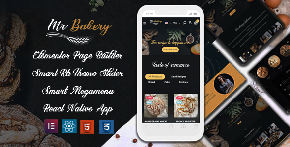 Preview image for MrBakery  - Organic Food & Bread Elementor eCommerce Store